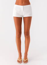 Coastline Mini Shorts - White