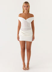 Candid Cupro Mini Dress - Ivory